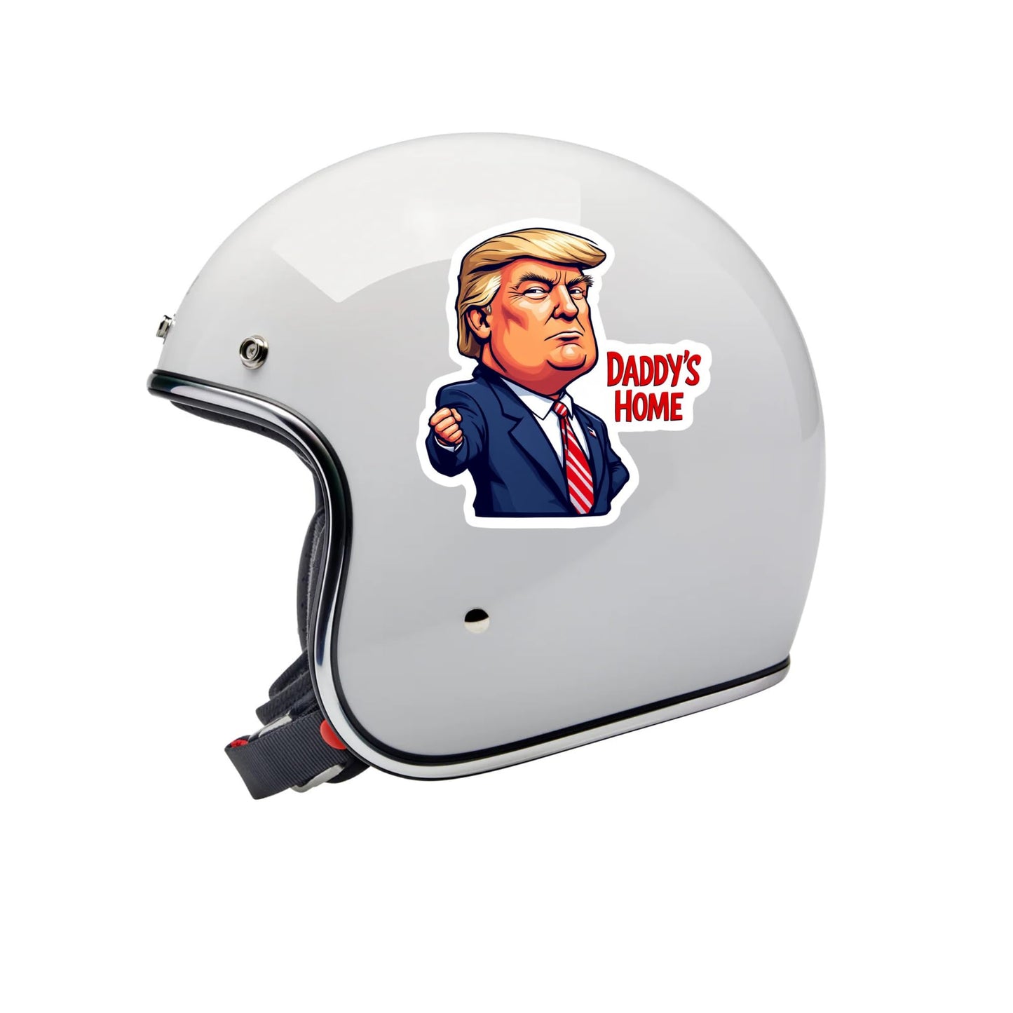 Daddy’s Home Donald Trump Vinyl Bumper Sticker – Custom Size Trump Cartoon Vinyl Sticker for Windows, Laptops, Tumblers, Notebooks, or Toolboxes