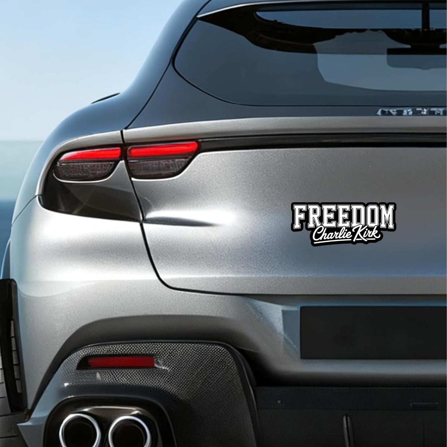 Premium “Freedom – Charlie Kirk” Vinyl Sticker | 5-Inch High-Gloss Memorial Decal | Waterproof UV-Resistant Outdoor Quality | Patriotic Car Laptop Decoration