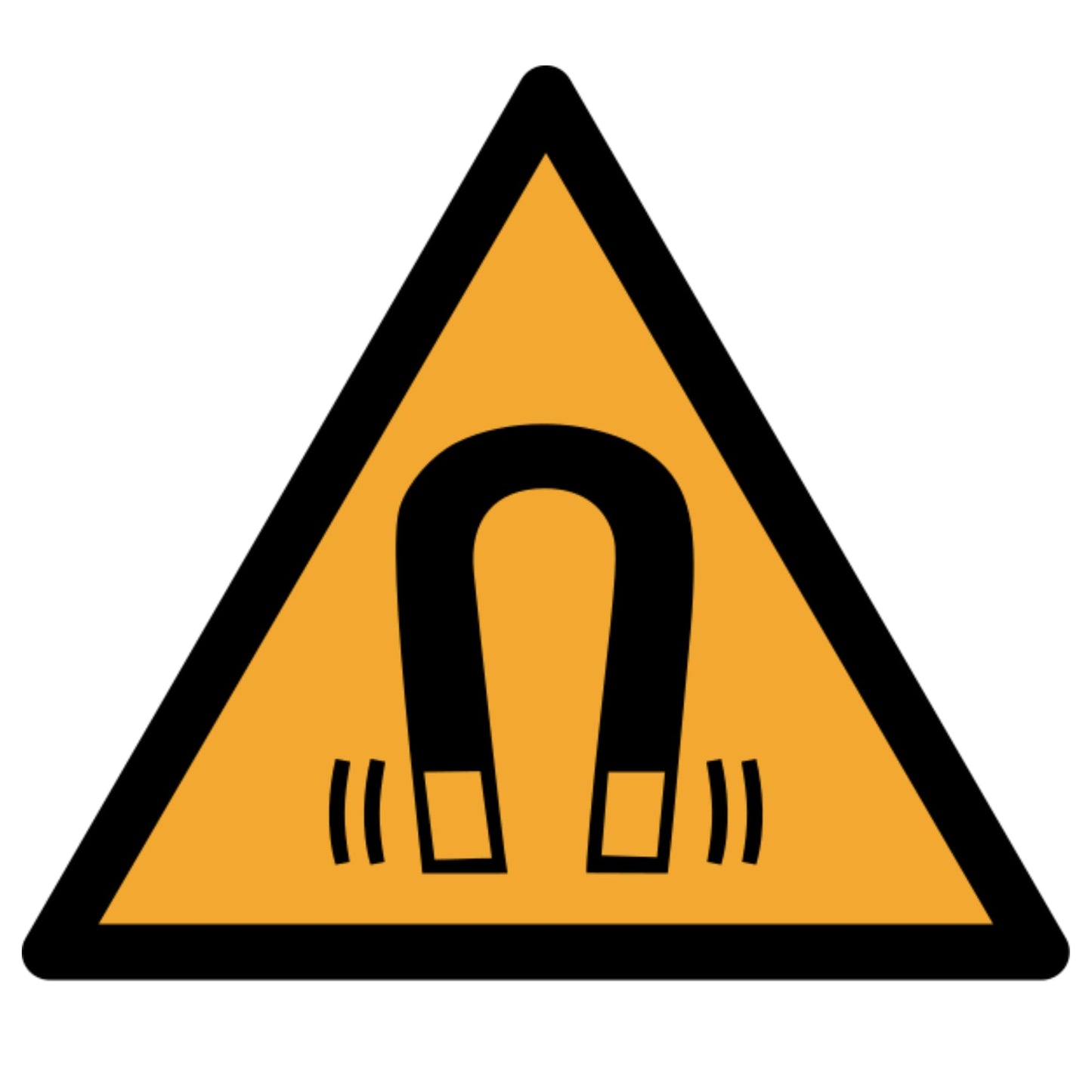 SO 7010 W006 Warning Strong Magnetic Field Sign Cast Vinyl Safety Sticker Weatherproof Industrial Label Indoor Outdoor Use.