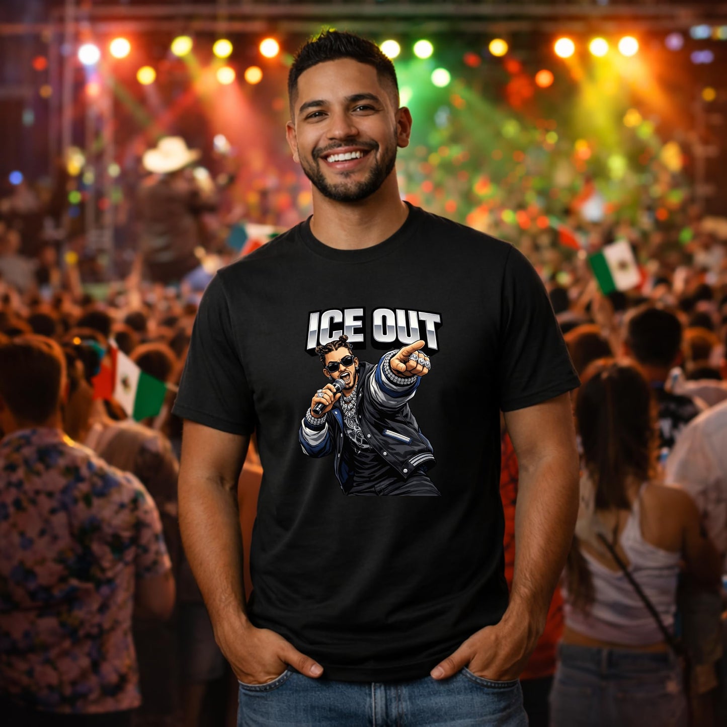 Anti ICE Shirt Ice Out Protest Shirt Latino Streetwear Graphic Tee Mens Political Statement Shirt