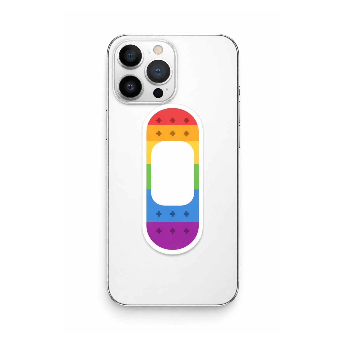 Rainbow Bandage Vinyl Stickers, 3 Inch Aesthetic Sticker Pack, 6 Pack for Phones, Laptops, Water Bottles, Premium Die Cut Decals, Weather Resistant Decorative Sticker Set