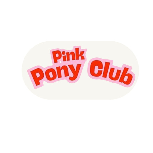 Pink Pony Club Vinyl Sticker, Hot Pink Logo Design by RockPaperStikrz