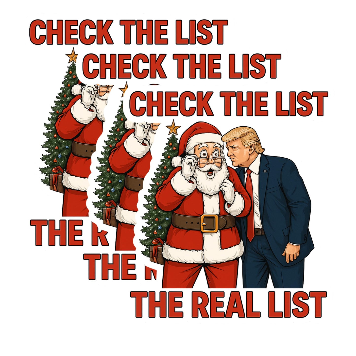 RockPaperStikrz Funny Christmas Sticker Pack, 3 Inch Santa Parody Design, Set of 3 Vinyl Decals for Laptops, Water Bottles, Holiday Decorations, Weather Resistant Stocking Stuffers