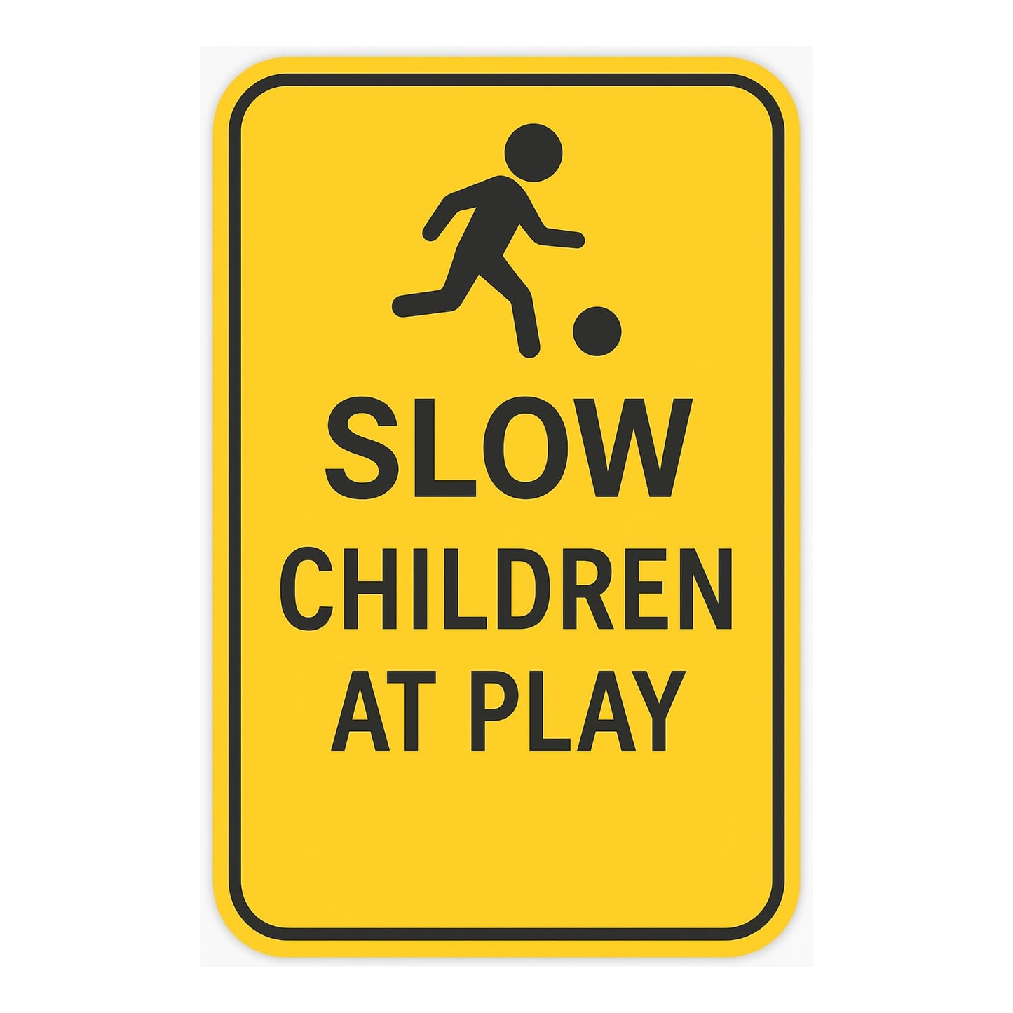 Slow Children At Play Safety Sticker, UV Resistant Vinyl Decal, Multiple Sizes, for Cars, Trucks, Mailboxes, Playgrounds