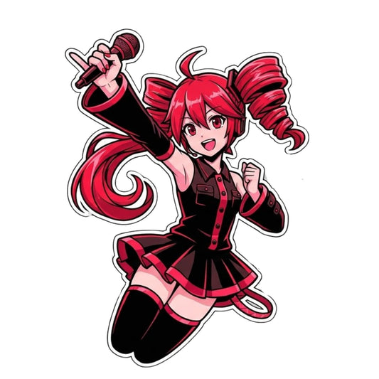 Kasane Teto Stickers Pack 3 Inch 3 Pack Anime Style Vinyl Decals - Perfect for Laptops, Tumblers and Cell Phones, TETO!