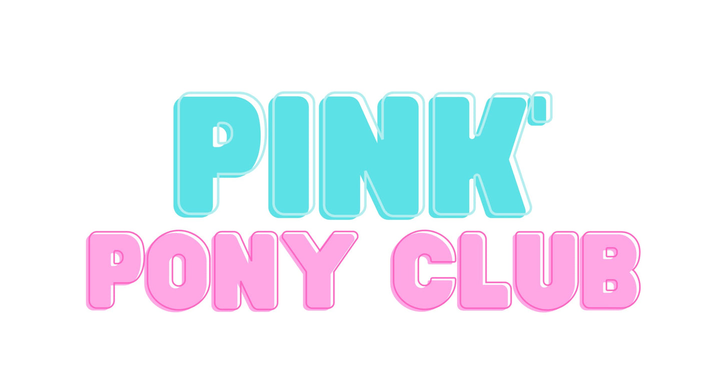 Pink Pony Club Vinyl Sticker, Hot Pink Logo Design by RockPaperStikrz