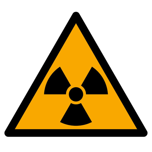 ISO 7010 W003 Radioactive Warning Sign Sticker Cast Vinyl Safety Label Waterproof Indoor Outdoor Use 4 inch 6 inch 10 inch