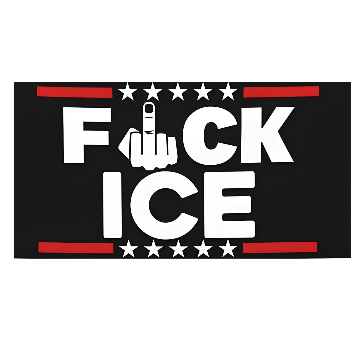 Fuck ICE Vinyl Sticker, Anti ICE Decal, Weatherproof, for Car Bumper, Laptop, Phone, Water Bottle, Matte or Gloss