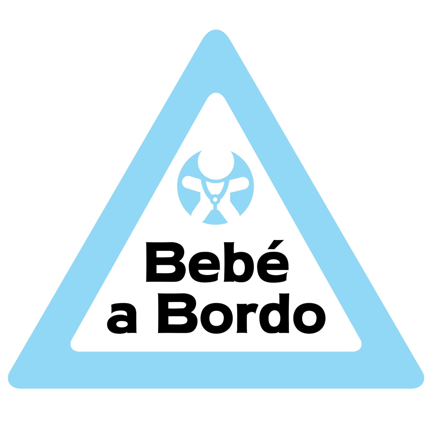 Bebé a Bordo Car Window Decal, 6 Inch Spanish Baby on Board Vinyl Sticker, Weather Resistant Safety