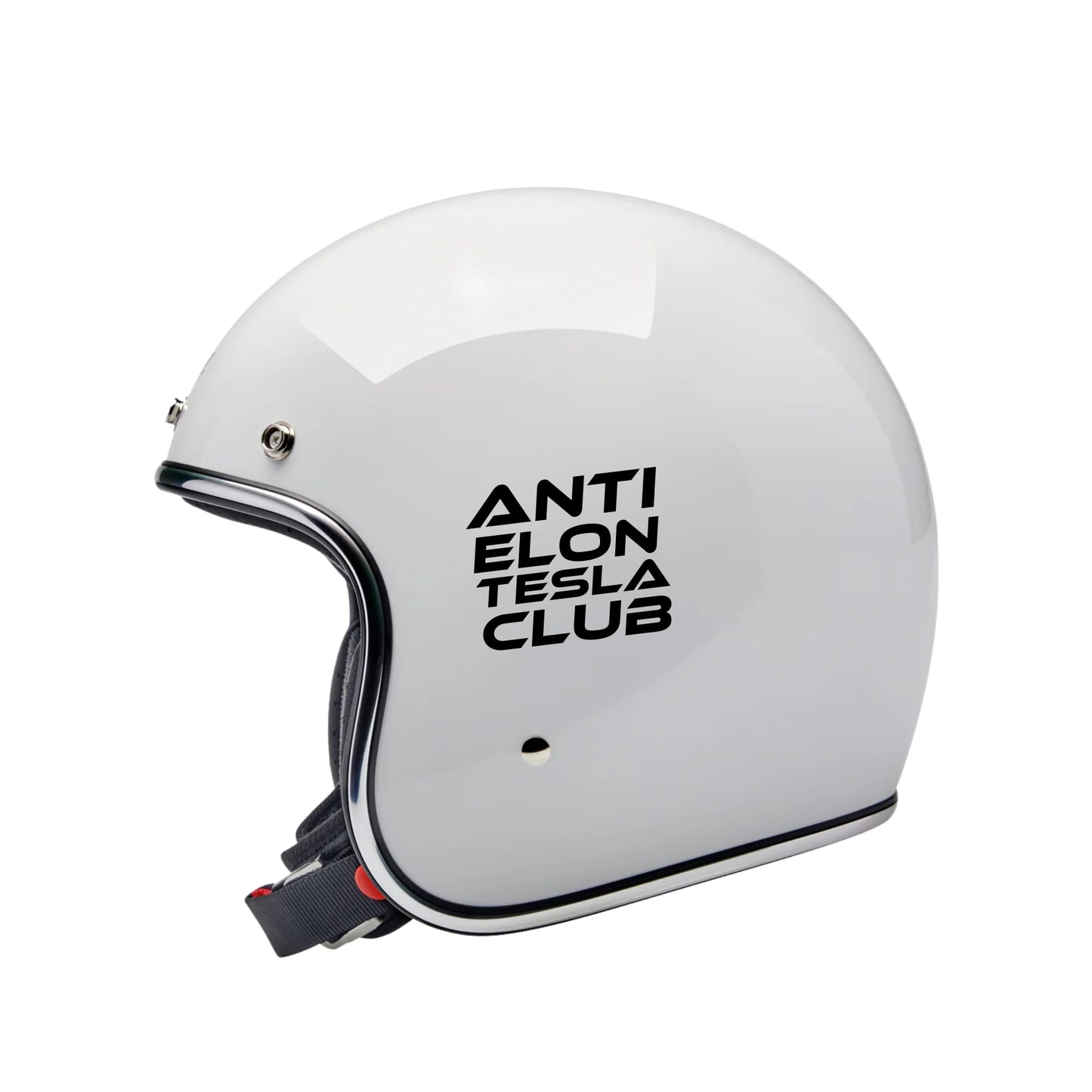 Anti Elon Tesla Club Vinyl Decal, Matte Black, 4.5 x 5.5 inches, Weatherproof