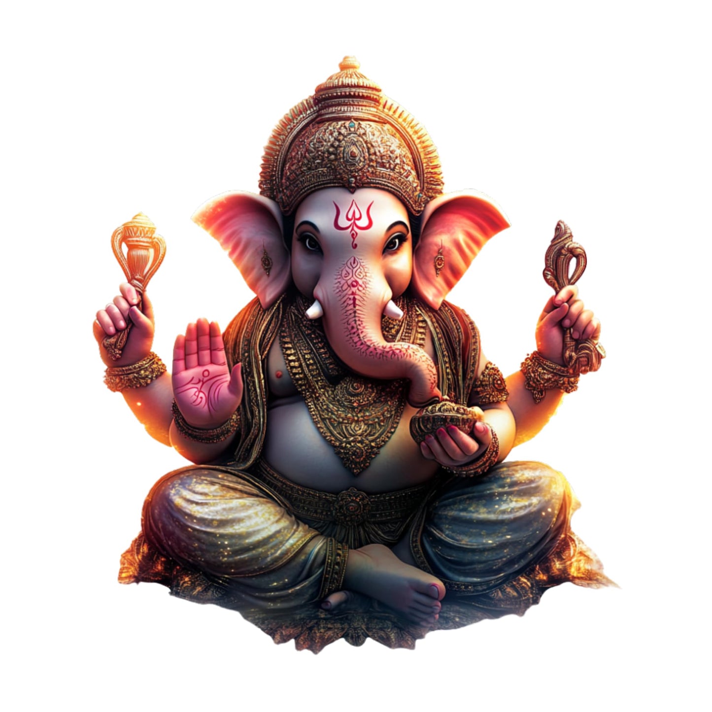 5 Inch Lord Ganesha Sticker – Powerful Ganesh Blessing Decal for Car Laptop Water Bottle – Glossy Vinyl
