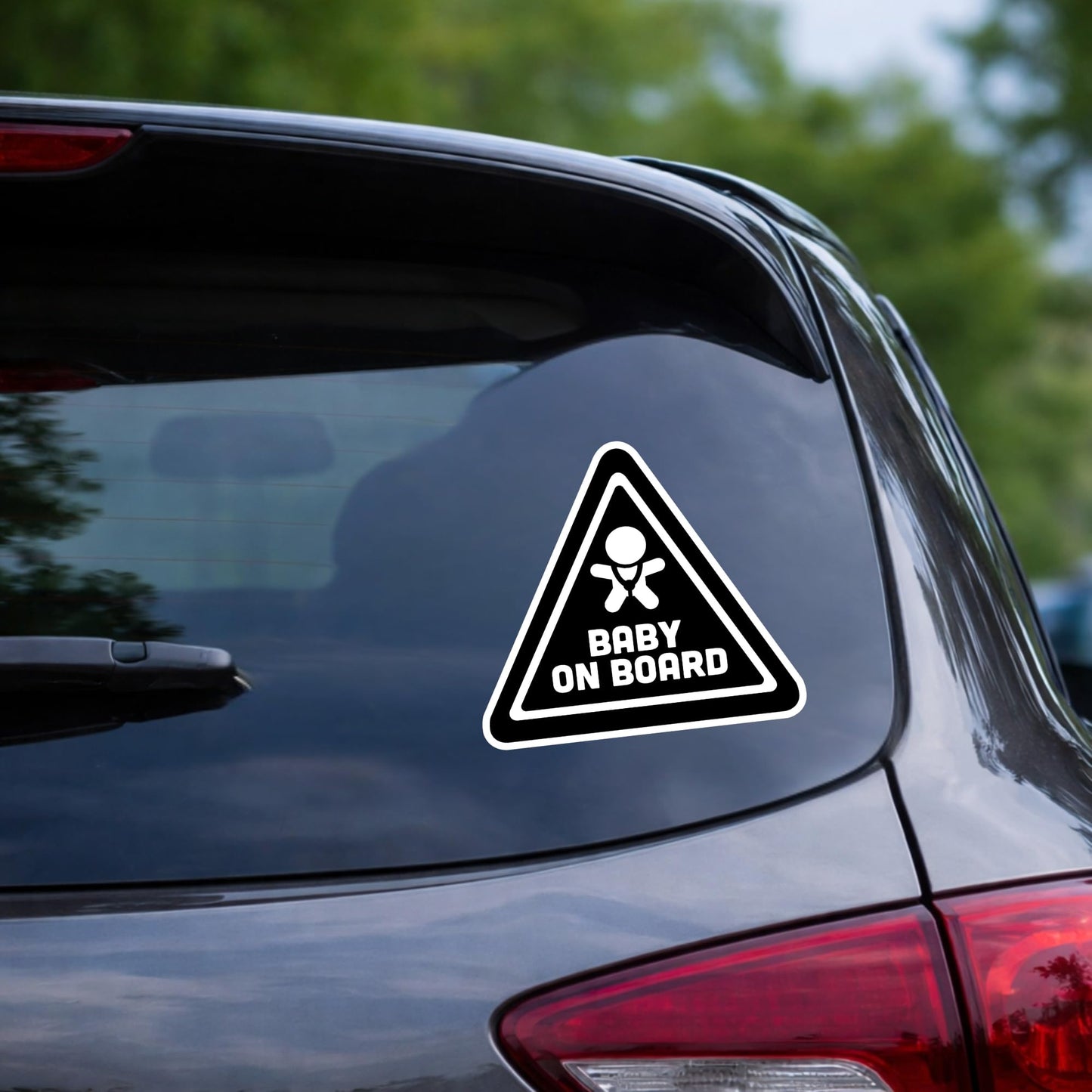 Baby on Board Sticker, 6 Inch Vinyl Decal, High Visibility, Car Window Safety, 6 Pack