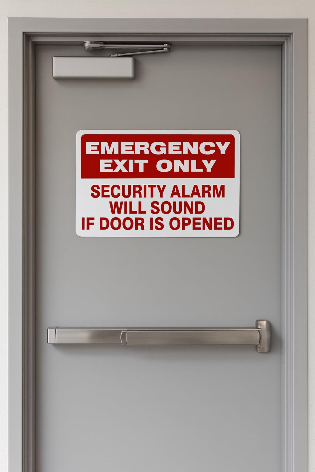 Emergency Exit Only Vinyl Decal – 7″ x 10″ Heavy-Duty Cast Vinyl Sign Sticker | Premium Industrial Grade Material | UV-Protected, Waterproof & Weather-Resistant | Professionally Printed in USA