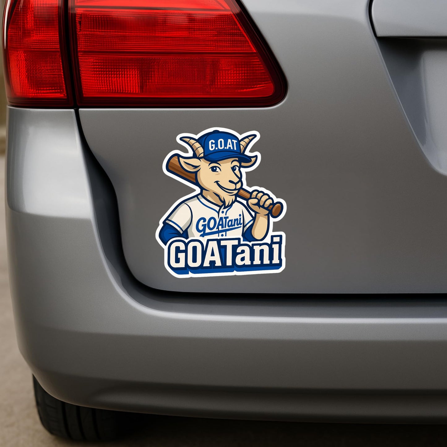 GOATani Baseball Mascot Sticker – Funny Sports Goat Decal | 5-Inch UV Resistant Vinyl for Car Bumper Sticker, Laptops, Water Bottles & Lockers - UV Resistant