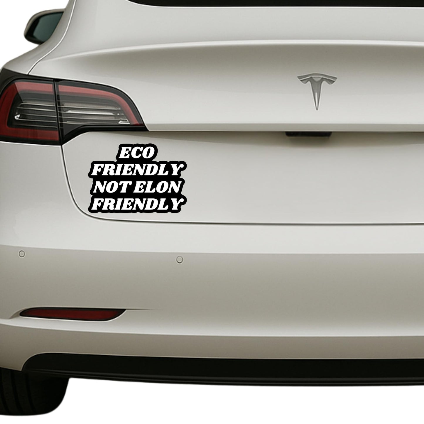 Anti Elon 5-Piece Vinyl Sticker Set– Car Stickers for Bumpers, Windows, Laptops, and More - “No Elon,” “We Have The Car Now,” “Eco Friendly Not Elon Friendly” Perfect for Tesla Drivers