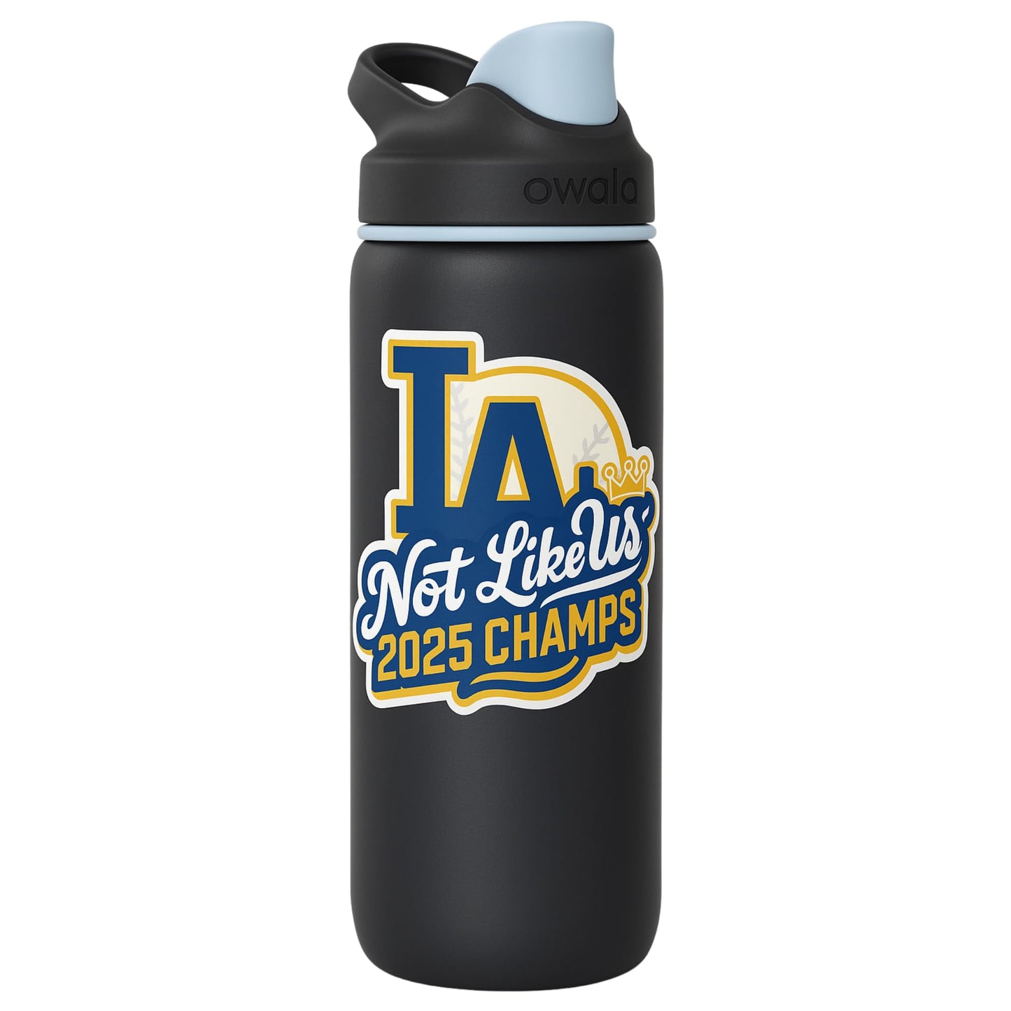 LA Not Like Us 2025 Champs Sticker – Blue and Gold Vinyl Decal for Water Bottles, Laptops, or Cars | 5 Inch Collector Fan Sticker