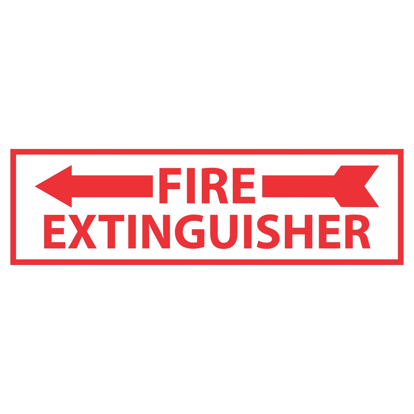 Fire Extinguisher Arrow Left Right Decal Sticker 18 x 4 Inch Outdoor UV Resistant Waterproof Cast Vinyl OSHA NFPA 1 Pack 10 Pack 100 Pack