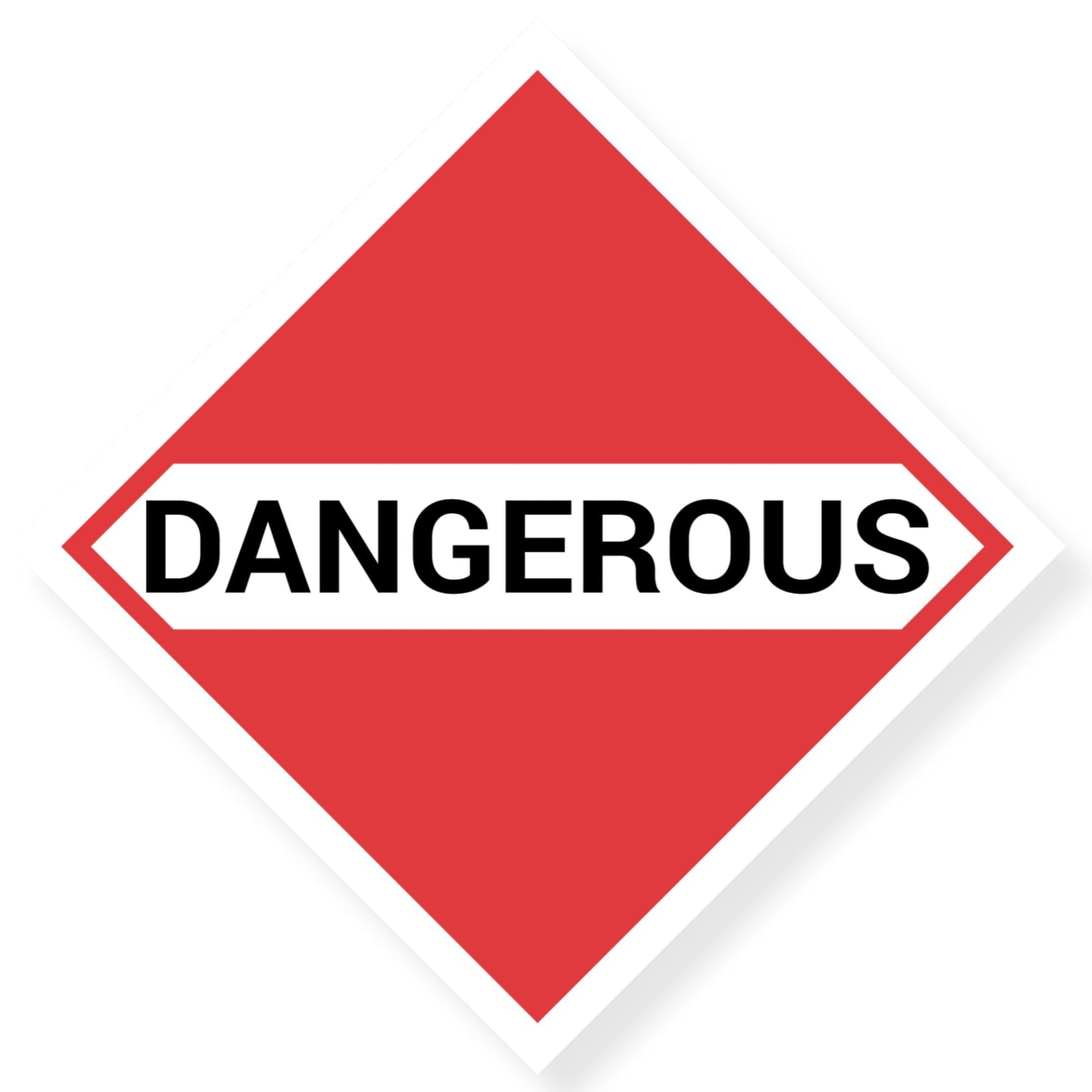 Dangerous Placard – 10.75” Red Diamond Hazard Label – Bold High-Visibility Safety Sticker for Transport & Warehouse Use – Industrial Grade Cast Vinyl with UV Laminate