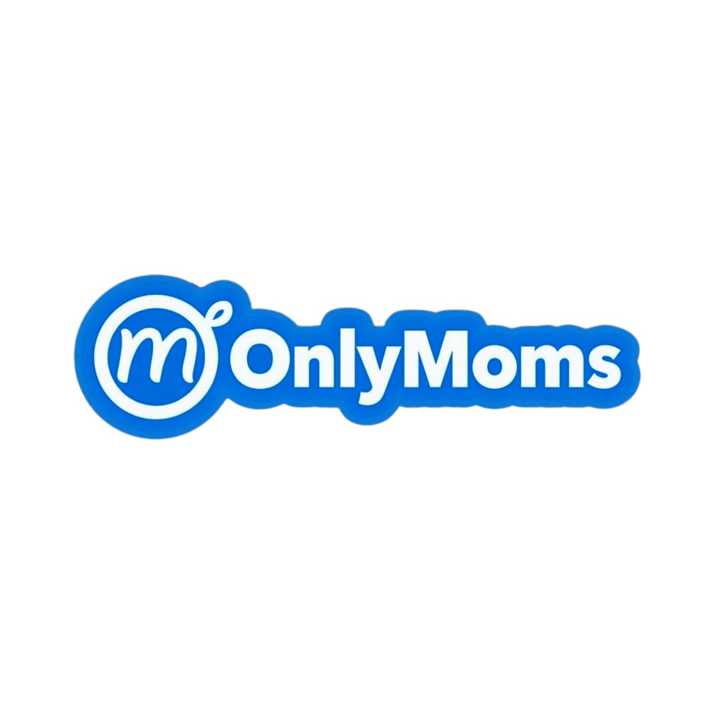 OnlyMoms Die-Cut Vinyl Stickers, 3.5 x 1.35 inches, Blue and White, 3 Pack