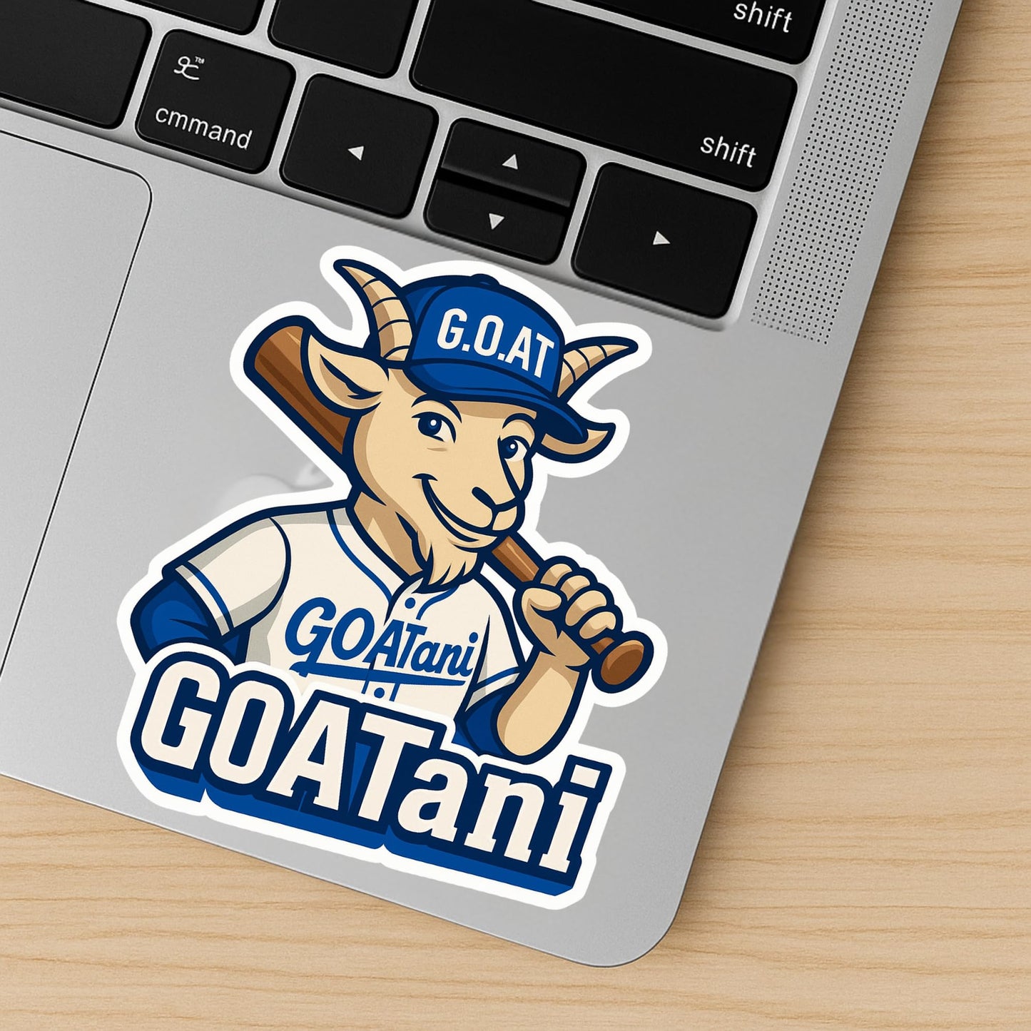 GOATani Baseball Mascot Sticker – Funny Sports Goat Decal | 5-Inch UV Resistant Vinyl for Car Bumper Sticker, Laptops, Water Bottles & Lockers - UV Resistant