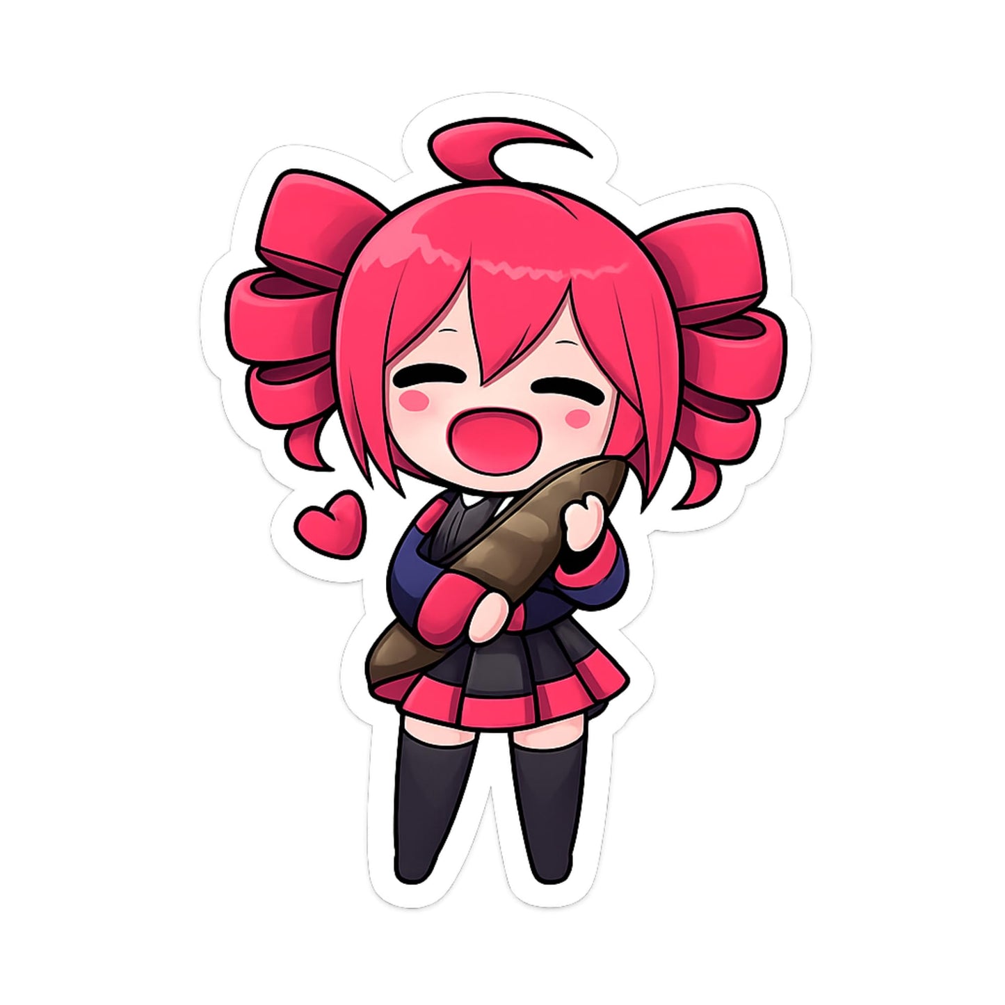 Kasane Teto 3 Inch 3 Pack Cute Pink Hair Vinyl Decals Laptop Phone Bottle