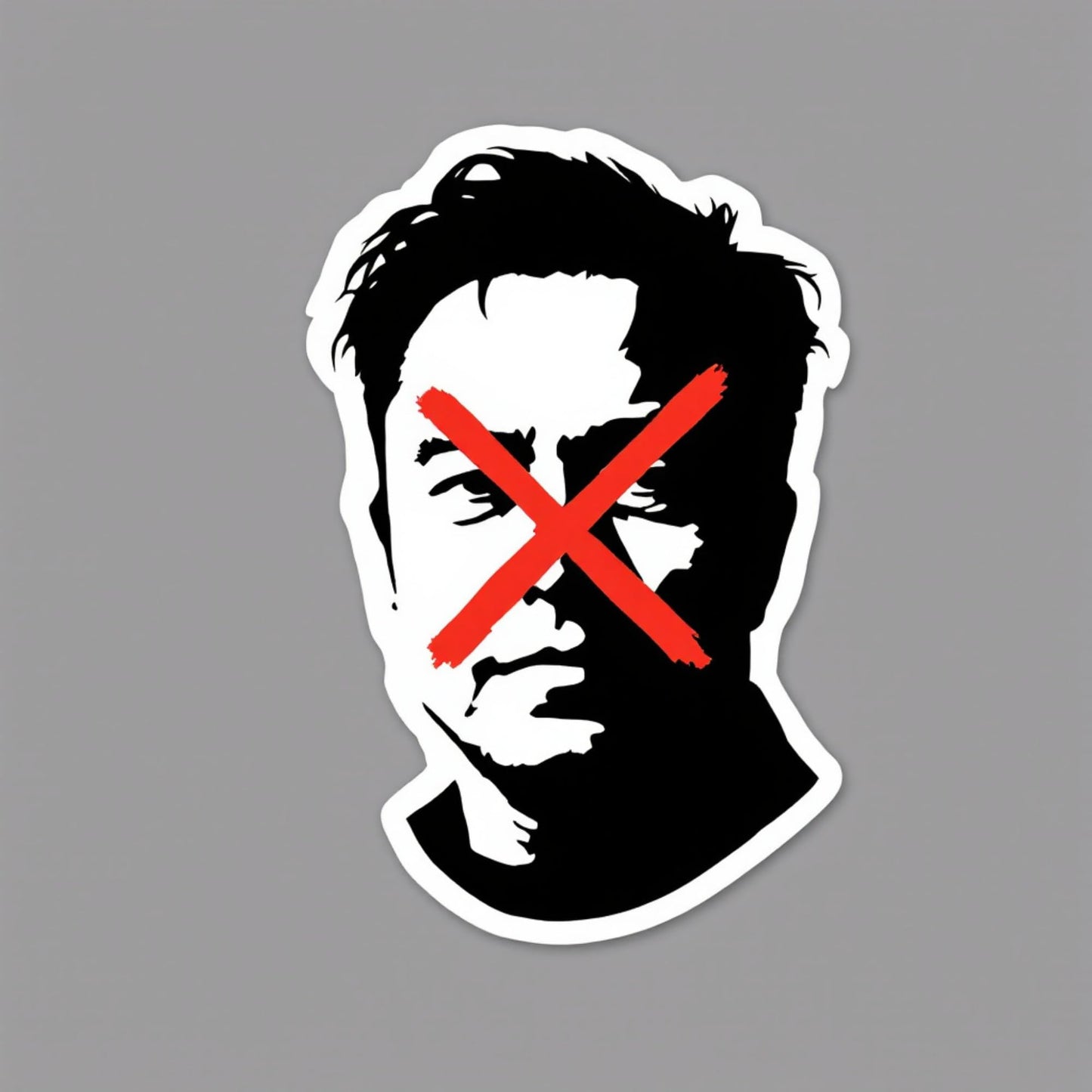 Anti-Elon Musk X-ed Out Sticker 3-Pack - 3 x 2.5 Inches