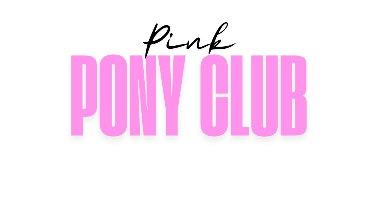 Pink Pony Club Vinyl Sticker, Hot Pink Logo Design by RockPaperStikrz