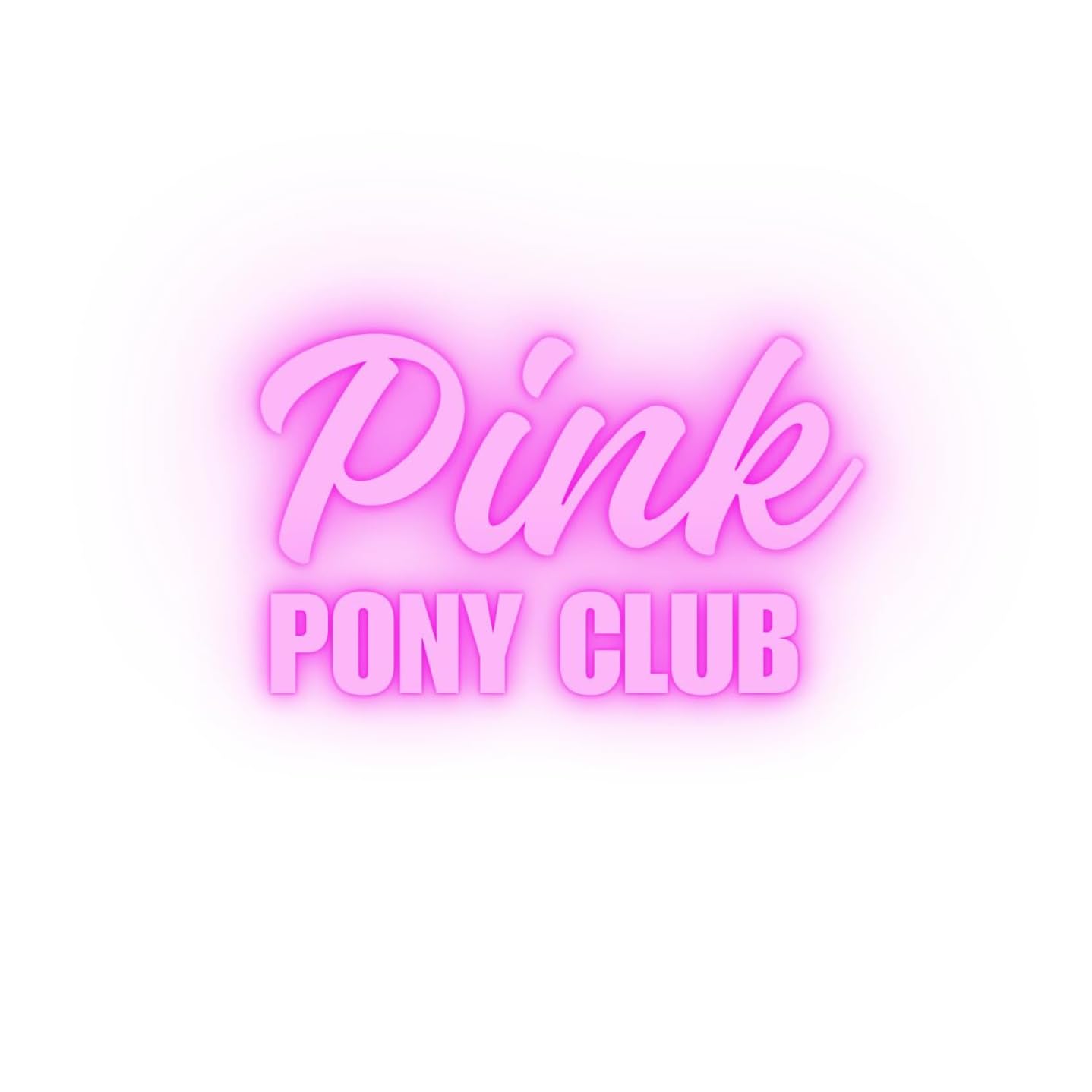 Pink Pony Club Vinyl Sticker, Hot Pink Logo Design by RockPaperStikrz