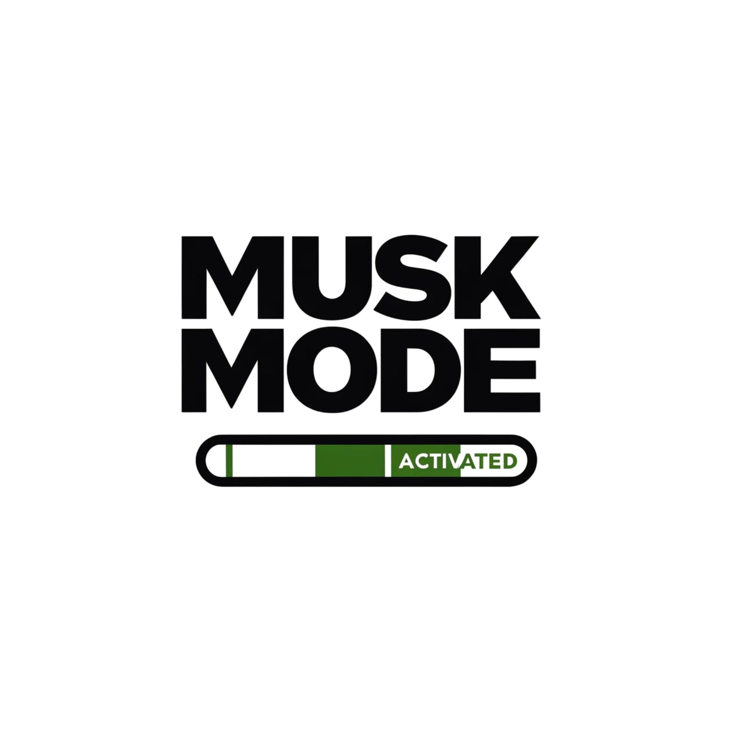 Musk Mode Activated 4 Inch Vinyl Sticker – Design for Tesla Model 3, Y, S, X, Cybertruck |, Tesla Vehicle Accessory, Black and Green Design by RockPaperStikrz