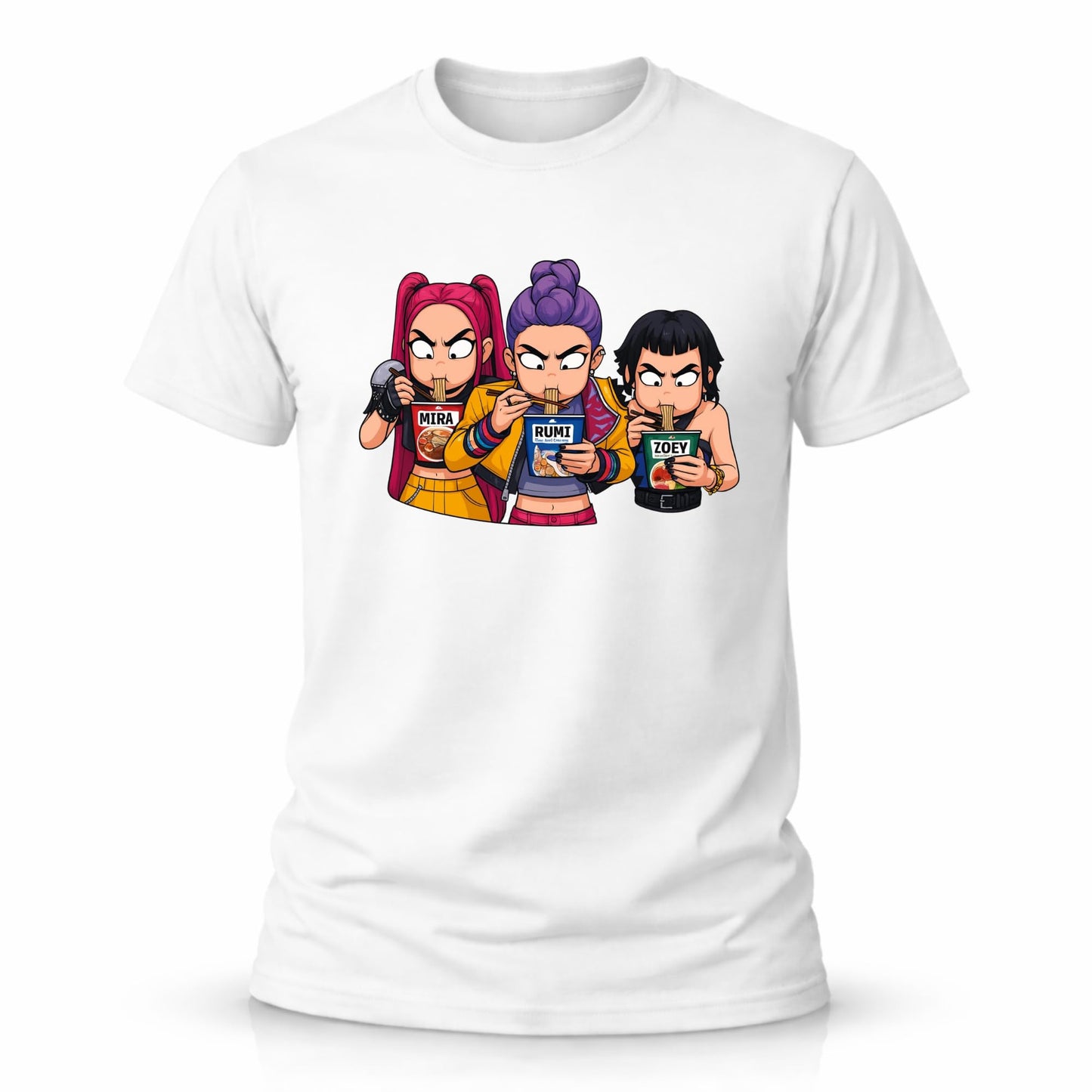 Anime Ramen Girls T Shirt Funny Anime Shirt Japanese Noodle Lover Graphic Tee Men Women Black