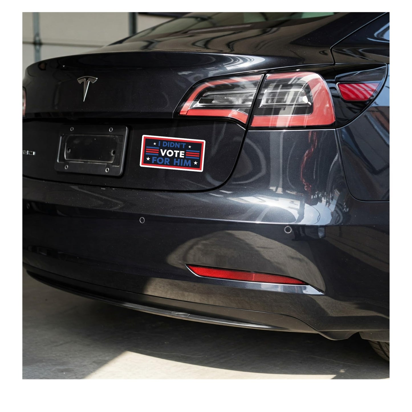 I Didn't Vote for Him Vinyl Bumper Sticker, I Didn't Vote for Him Design, 5 x 3 inches, Red White Blue